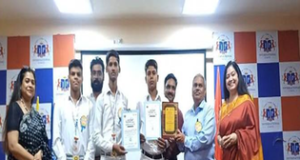 Auto Spray Machine Design earns First Place vidya bharati education