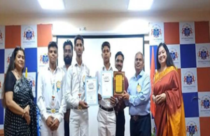 Auto Spray Machine Design earns First Place vidya bharati education
