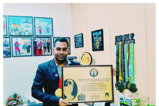 An Alumni, Rohit Tiwari of Agra, set a World Record