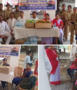 ट्रेन दुर्घटना पीड़ितों की सहायता- विद्या भारती Vidya Bharati Karyakarta extends helping hands to victims of the train accident